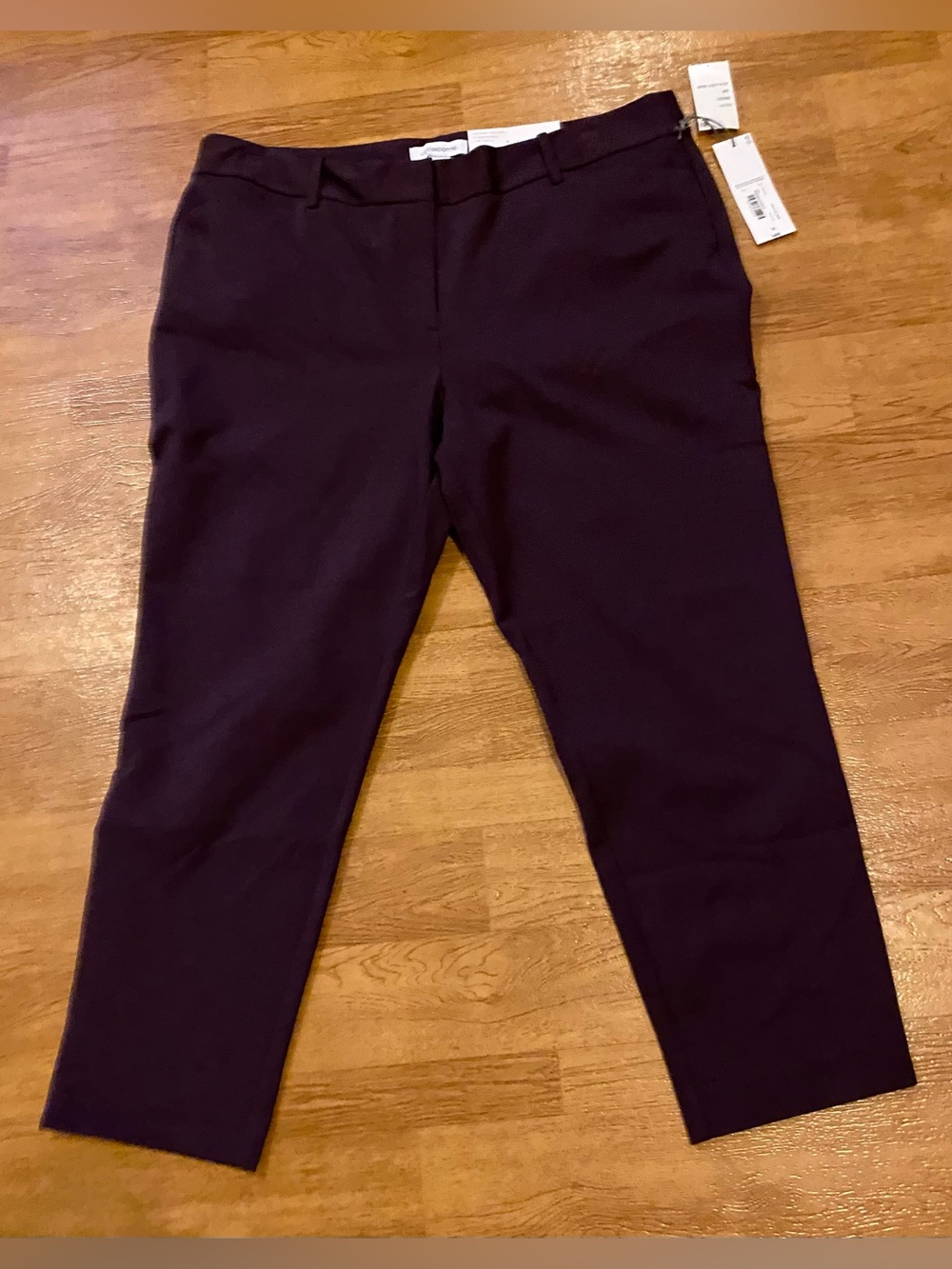 NWT Liz Claiborne Emma Slim Leg Ankle Pants in Midnight Purple Size 16